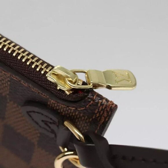 LOUIS VUITTON Damier Ebene Neverfull PM Pouch Pouch LV Auth - Picture 5 of 16